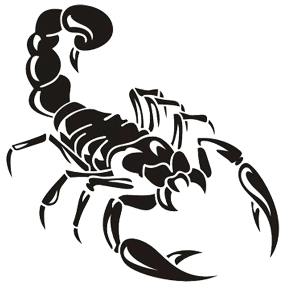 Car Decoration 3D Scorpion Decal Sticker Cool Vinyl Sticker, Black 40cm