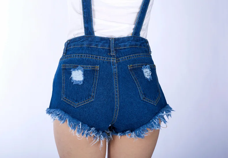 2017 spring new selling cowboy pants pants low waist buckle hole Korean fashion strap shorts female (19)