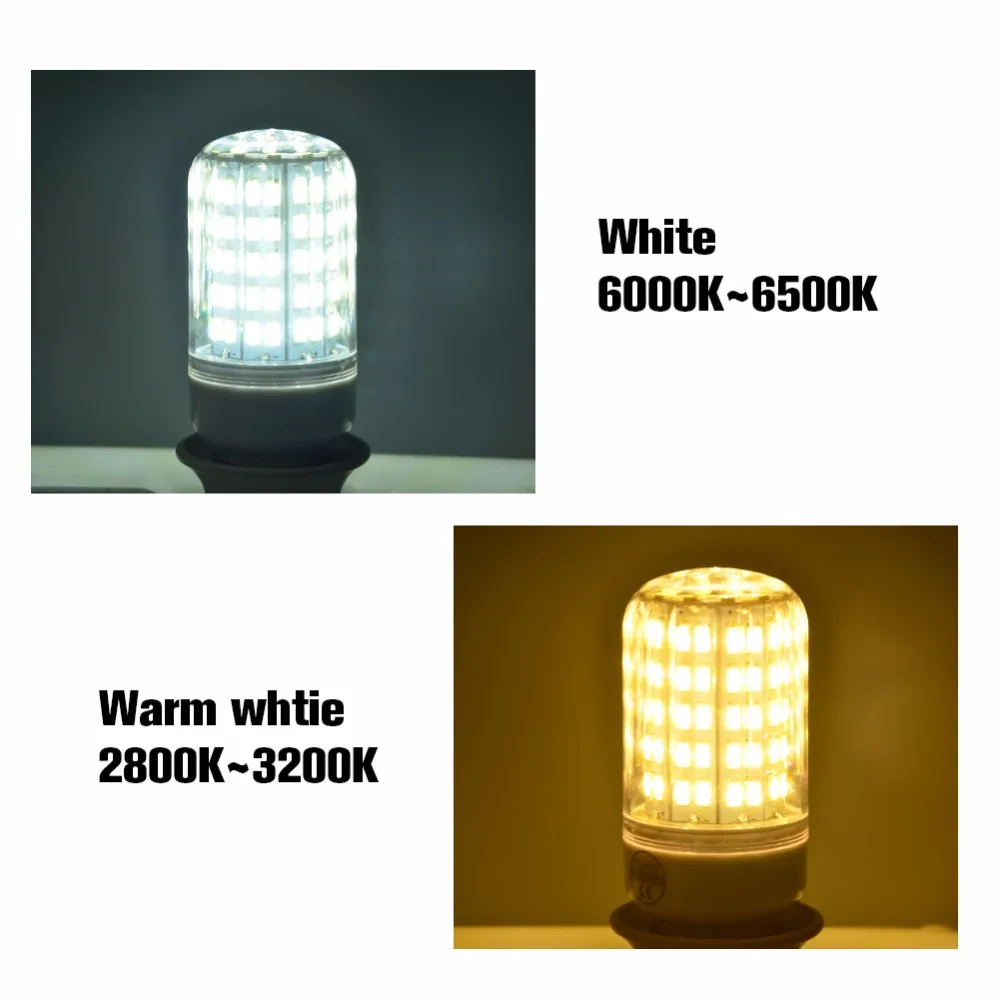 Светодиодная лампочка Foxanon E27 10 шт. 220 В переменного тока 5730SMD 24 30 42 64 80 89 108 136
