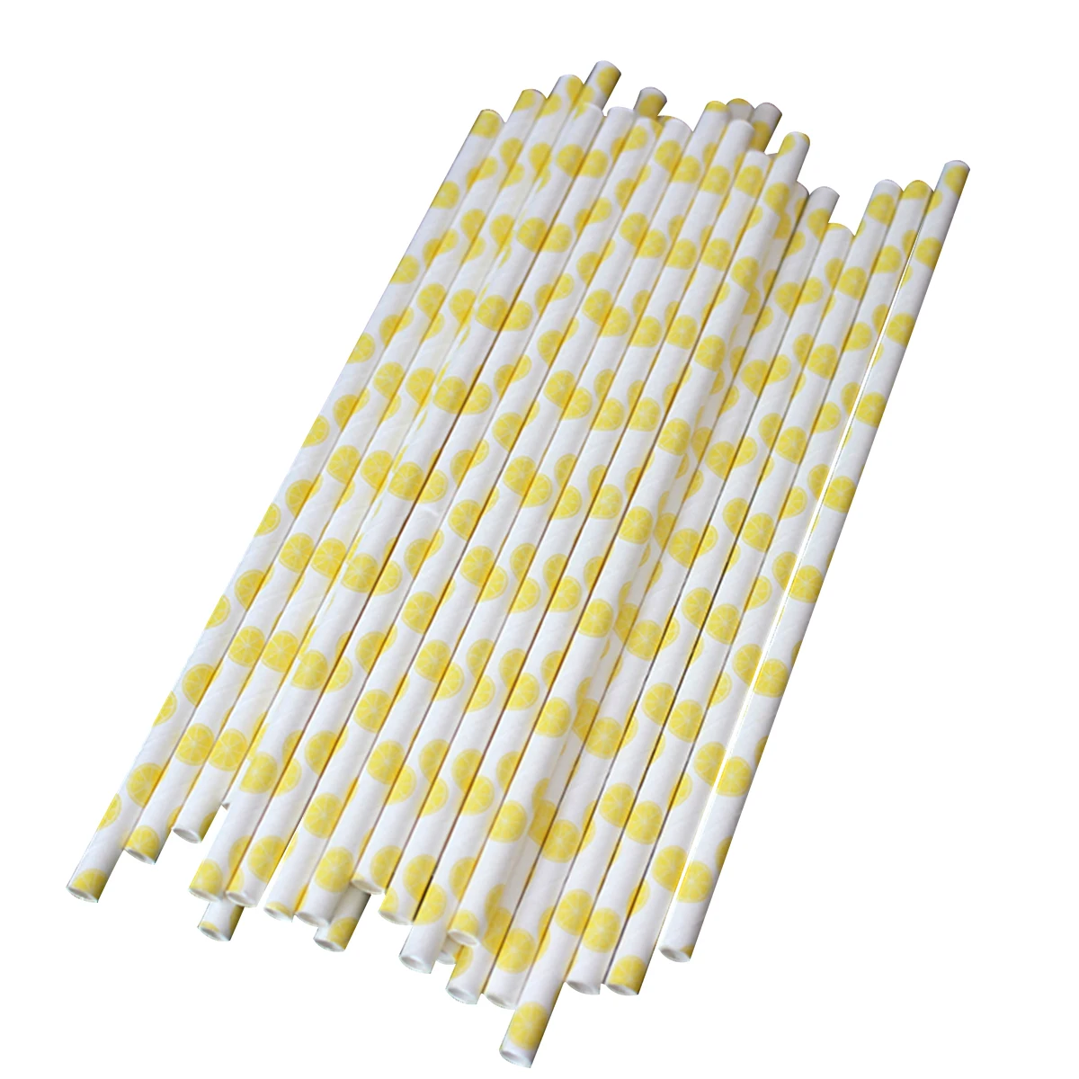 

100 Pcs Paper Straws Eco-friendly Creative Fruit Patterned Degradable Cocktail Straw Drinking Straw Drinking Paper Pipettes