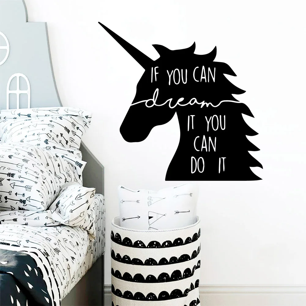 

Diy you can do it Sentence Wall Sticker Removable Self Adhesive Watercolo For Baby's Rooms Sticker Mural Bedroom Art Decals