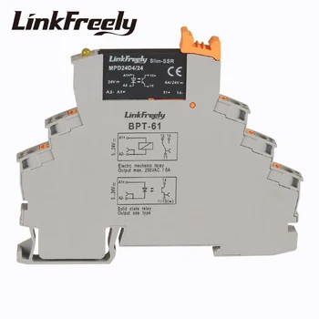 

MPD24D4/24BPT New Plug-in Spring Voltage Relay Switch Module & Board 24V DC In 24VDC 4A Out DC DC SSR Solid State Relay Din Rai