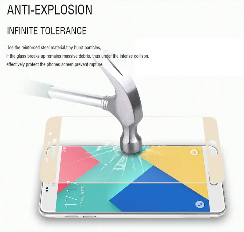 Полноразмерная цветная Защитная пленка для экрана из закаленного стекла Samsung Galaxy