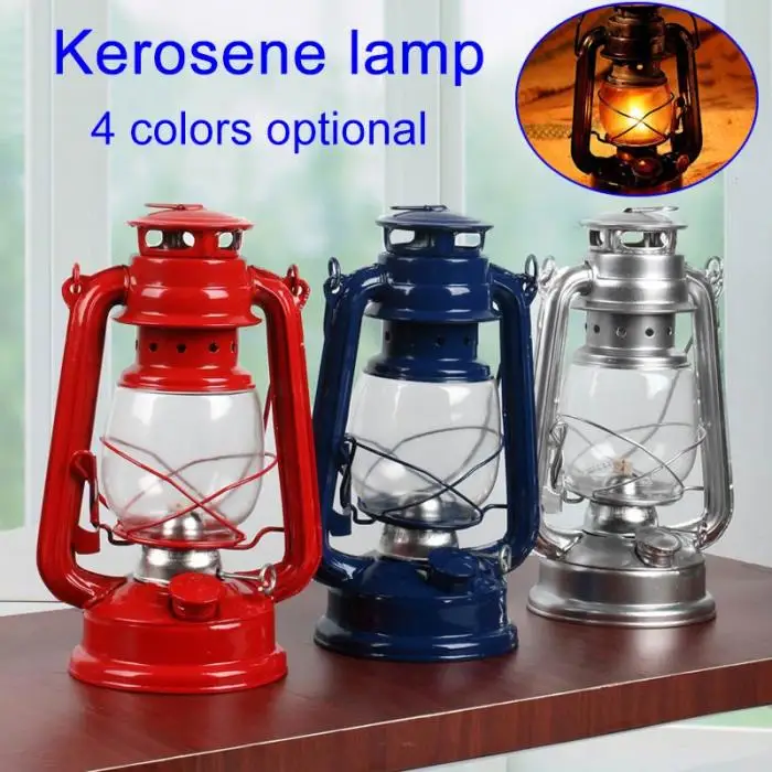 Ретро Классическая керосиновая лампа 4 цвета керосиновые фонари фитиль Портативные Огни украшение TN88