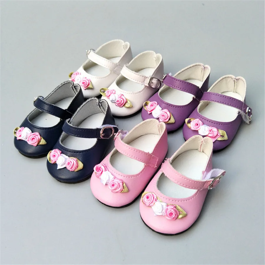 Baby Doll Cool Fashion Rose Flower Shoes For 18 Inch Girl Dolls Accessories Shoes Boy Dolls Spring Doll Shoes (5)