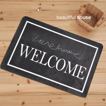 

40x60cm/50x80cm/60x90/50*120cm simple black white grey door mat carpet ruh bathroom Kitchen floor mat doorway foot pad anti slip