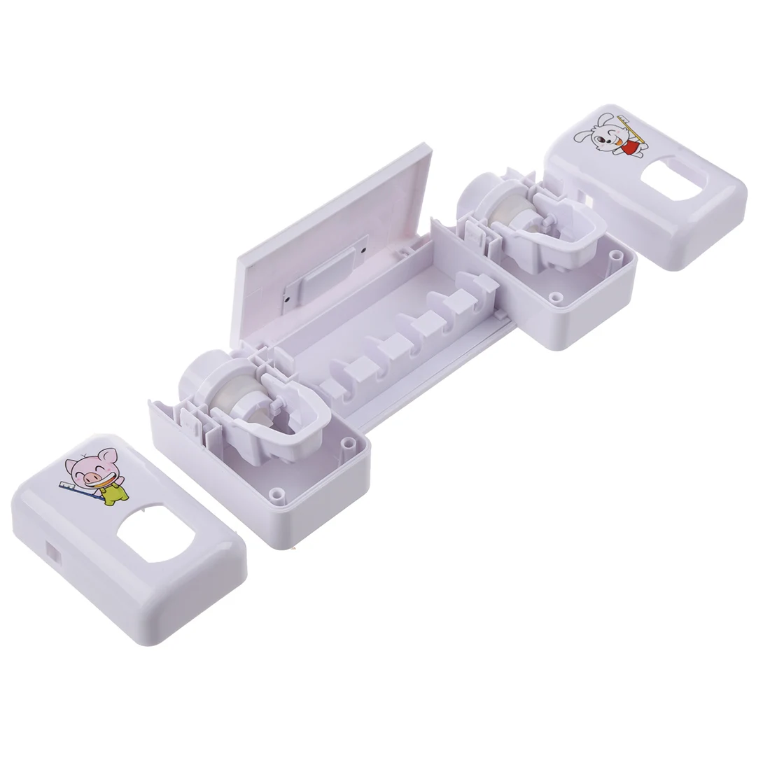Bathroom accessories Automatic Toothpaste Dispenser Toothbrush Holder Set Wall Mount Rack Bath Oral-White Animals Bathroom accessories Automatic Toothpaste Dispenser Toothbrush Holder Set Wall Mount Rack Bath Oral-White Animals