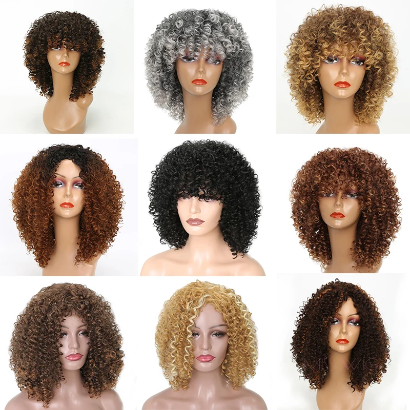 LISI HAIR Short Curly Natural Black Color Wigs For Blacck Women African Hairstyles Synthetic Hair High Temperature Fiber LISI HAIR Short Curly Natural Black Color Wigs For Blacck Women African Hairstyles Synthetic Hair High Temperature Fiber