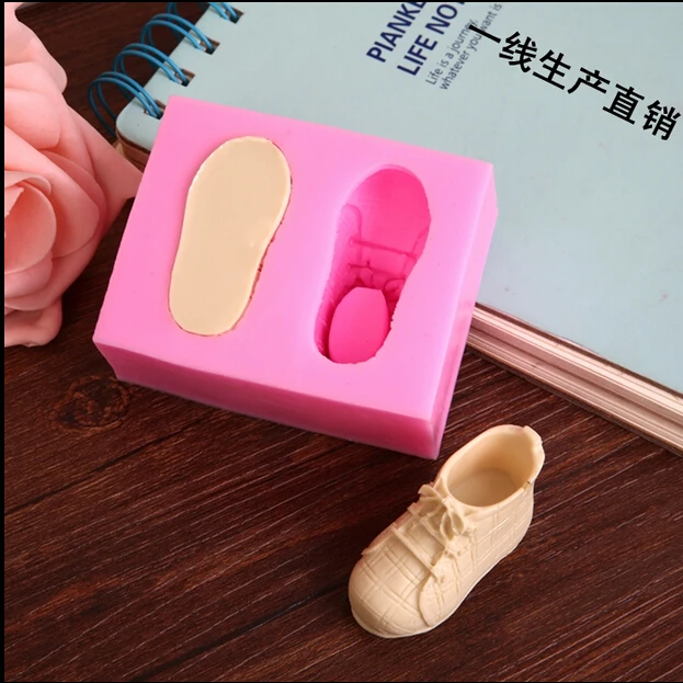 

Handmade Food Grade Silicone mold Shoes' Shape cake mold silicone baking tools kitchen accessories decorations Fondant DIY C029