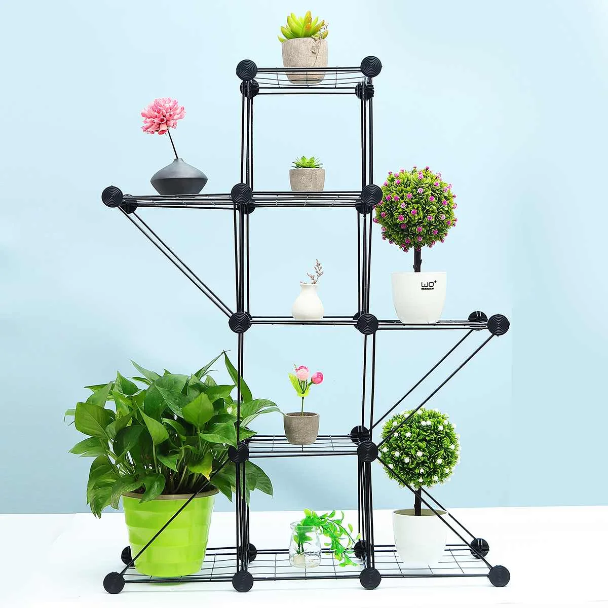 us 42 24 52 off 4 layer iron flower shelf living room plant shelf flower pot standing flower shelf simple modern home decor balcony plants in plant flower shelves design