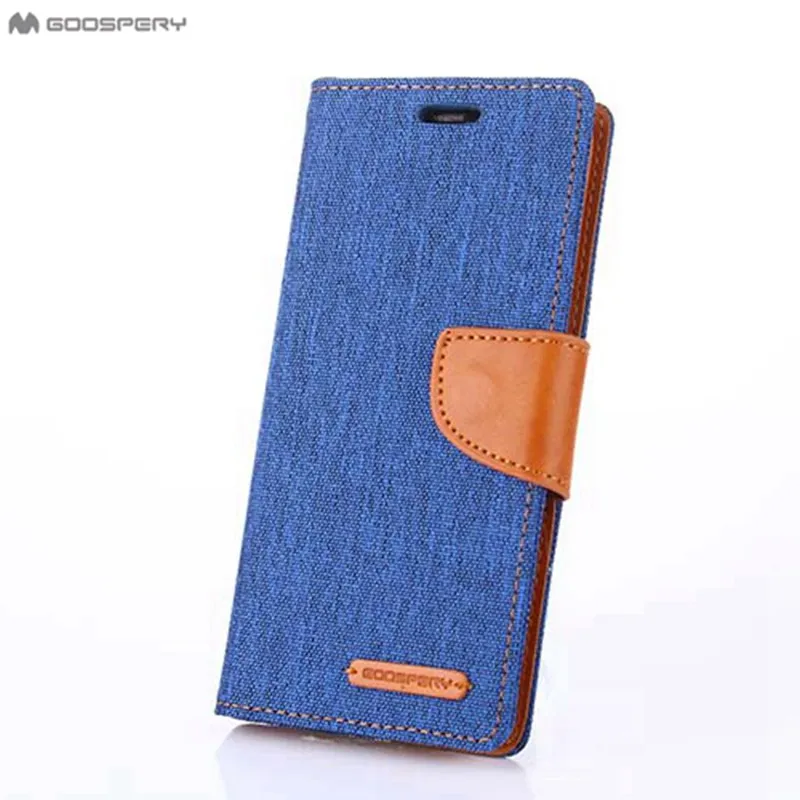 

Original GOOSPERY Canvas Cloth Skin Wallet Flip Cases For Samsung Galaxy A3 2017 Case A320 Hit Color Card Slot Holster cover