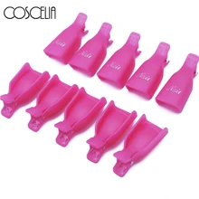 10 шт пластик дизайн ногтей замочить колпачок клип средство для снятия УФ гель-лака обертывание инструмент ногтей советы для пальцев лак для ногтей инструмент для снятия ногтей