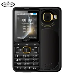 SERVO S10 мобильных телефонов 2,8 "HD 3 сим-карты большой Динамик фиолетовый свет 2500 mAh внешний аккумулятор для мобильного телефона с лампа от