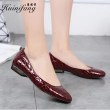 Женская обувь; сезон весна-лето; женская обувь на плоской подошве из лакированной кожи; обувь для отдыха без застежки; обувь на плоской подошве; Цвет Бордовый; женская обувь; zapatos mujer obuv