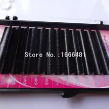 5 лотков/лот эллипса плоские накладные ресницы для наращивания мягкий тонкий конец плоские корни