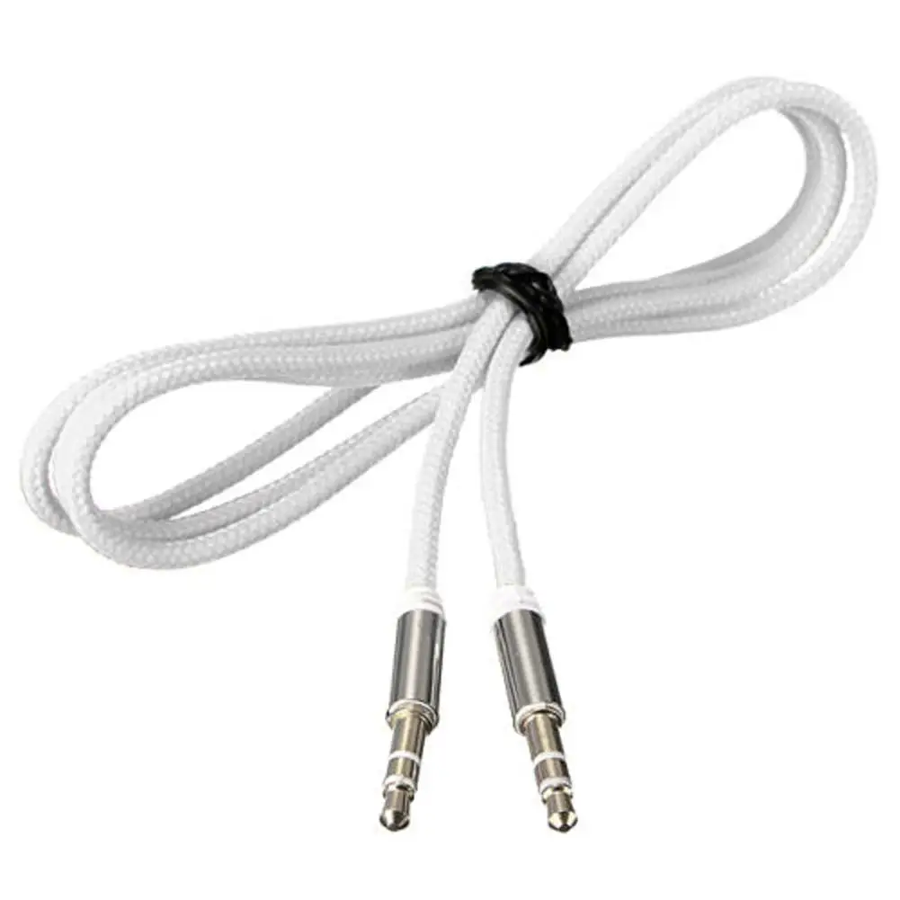 

3.5mm Mini STEREO Jack to Jack Aux Cable Male To Male Audio Auxiliary Lead Nylon Braided PC Car MP3 Extension Wire Line Aux Cord