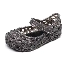 Mini Melissa/обувь с кристаллами; коллекция года; сандалии для девочек; сетчатая обувь; сандалии Melissa для девочек; прозрачная обувь; сандалии для девочек 15-18 см