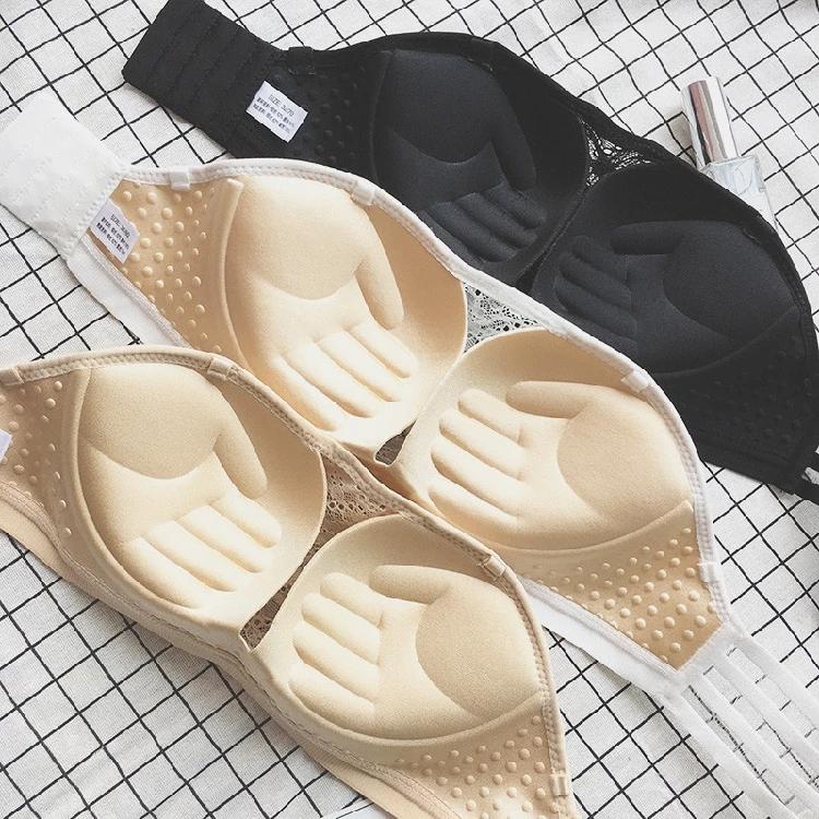 WWENN Lace White Sexy Strapless Tube Top 2018 Fashion Checkboard Cropped Bandeau Tops Underwear Bras tops crop top women