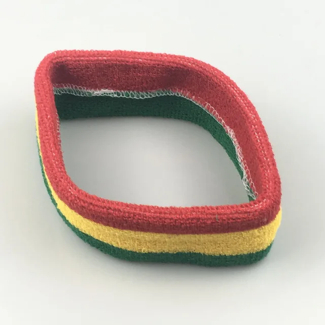 Striped Basketball Headband Sport Yoga Hairband Fitness Running Elastic Head Sweat Band For Men Women Reggae Punk Street Dance 5