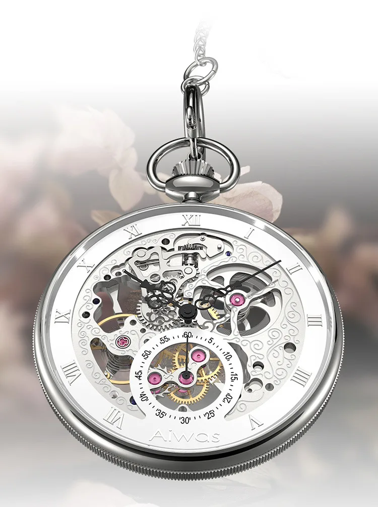 Ретро полые механические карманные часы Мужская Мода плакаты римская шкала циферблата, Настраиваемые подарки на заказ часы Relogio Masculino