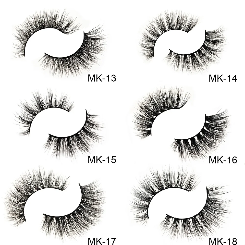 

3D mink eyelash natural thickness simulation eyelash custom packing box false eyelashes factory direct supply