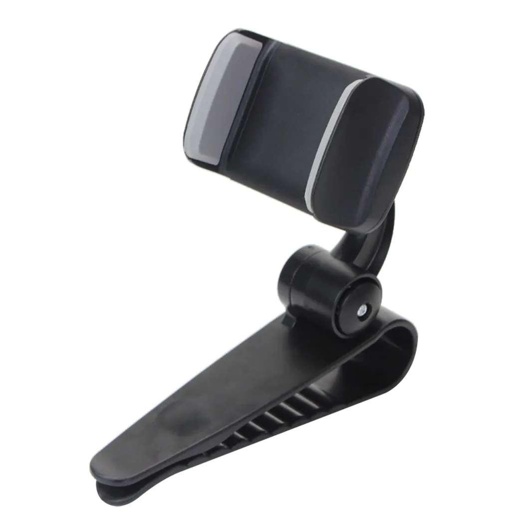 CARPRIE Mounts& Holder hot sale Car Sun Visor Clip Mount GPS Mobile Phone Holder Stand Bracket 360°Rotatable high quality 9611 - Цвет: Gray