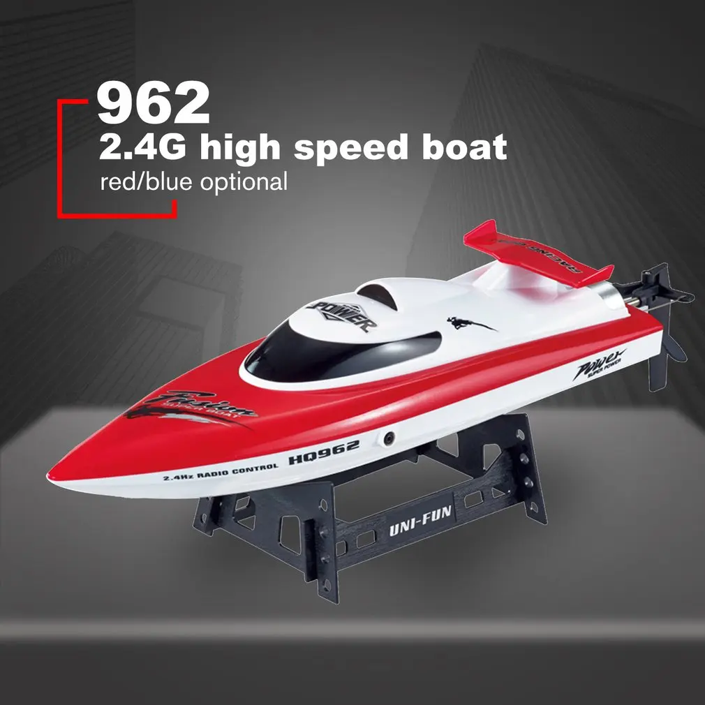 962 2.4G RC Boat 28km/h High Speed Racing Boat Ship Speedwith Water Cooling System Flipped Omni-directional Voltage Prompt z