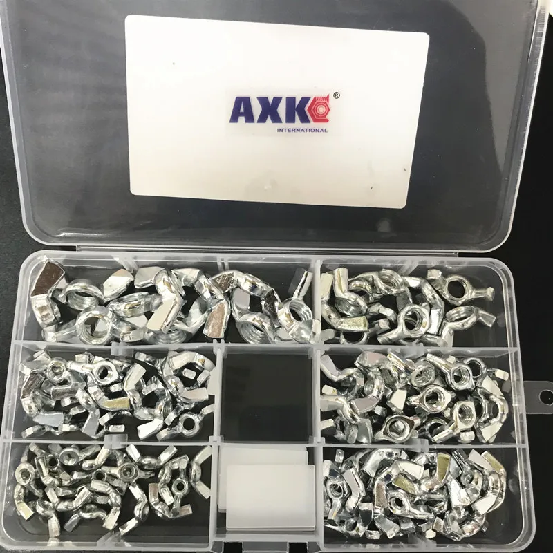 Wing Nuts Hand Tighten Nut Butterfly 100pcs/set Ingot Stainless Steel Din315 M3 M4 M5 M6 M8 M10 Galvanized Axk Electrical | Обустройство