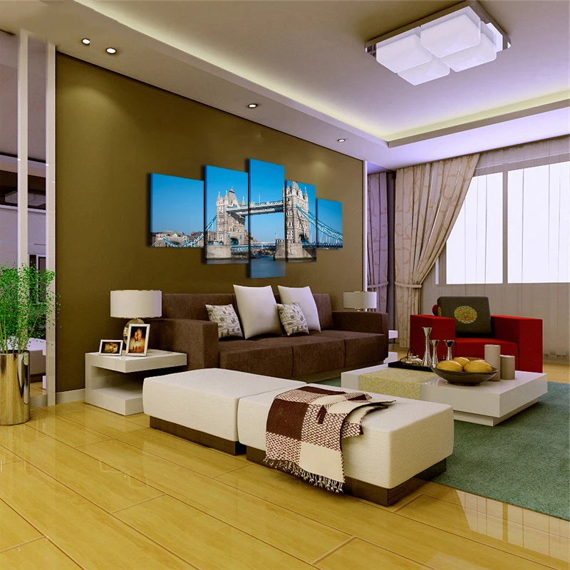 Painting-Canvas-Modular-Decoration-Home-Decor-5-Panel-Building-The-Golden-Gate-Bridge-Frame-Modern-Wall (1)
