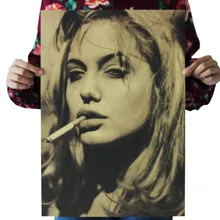 Angelina Jolie, винтажная крафт-бумага, Постер для фильмов, карта, домашний декор, искусство, ретро плакаты и принты, Decorativos