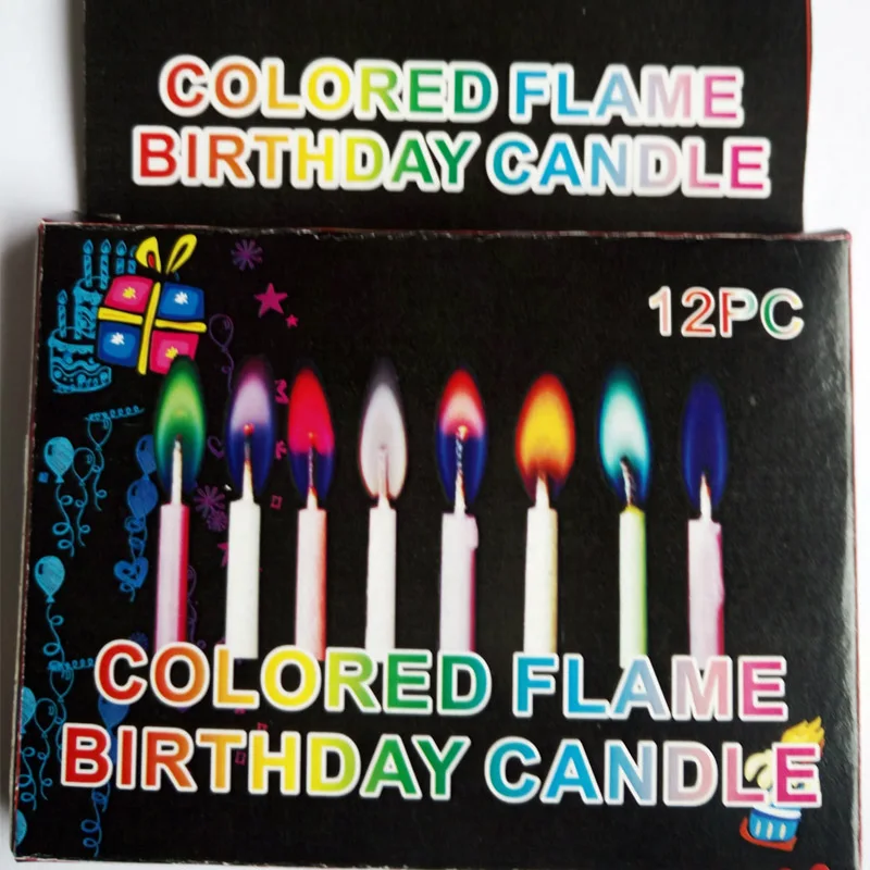 День рождения поставки 12 шт./упак. набор безопасных пламя Красочный десерт украшения разноцветная свеча Свадебные свечи для торта
