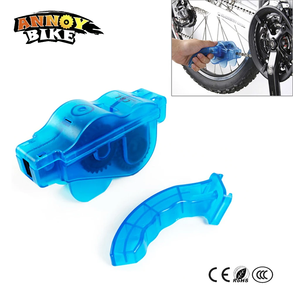 Portable Blue Portable Bicycle Chain Cleaner,Bike Clean Machine Brushes