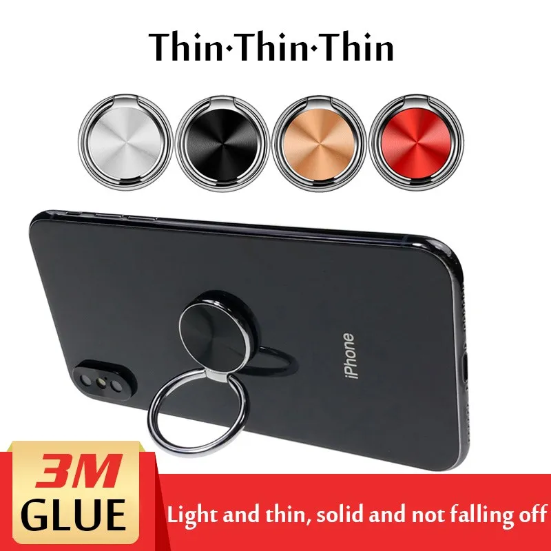 Thin Smart Phone Holder Finger Ring Stand Universal for Iphone X 8 7 6s Plus 5 Xiaomi Samsung Note9 Car Tablet 360 Rotate Luxury | Мобильные