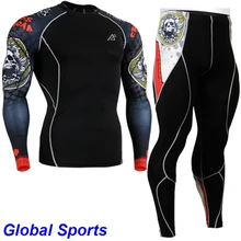 Мужская Йога набор с длинным рукавом спортивная тренировочная одежда костюм эластичные трико для бега наборы спандекс Баскетбол спортивные костюмы