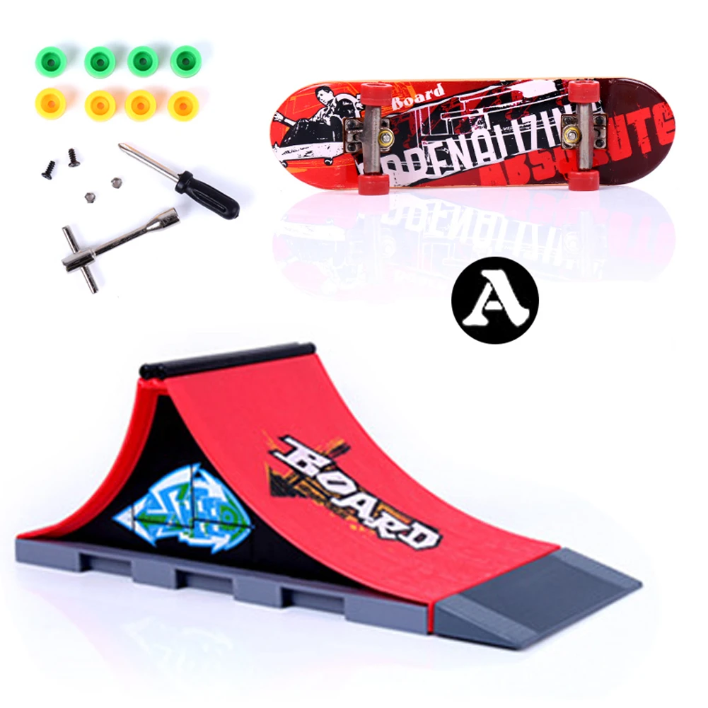 

Fun Skate Park Ramp Track Parts for Desk Fingerboard Kids Adult Indoor Table Toy Finger Skateboards Track 23.5 * 10 * 9cm