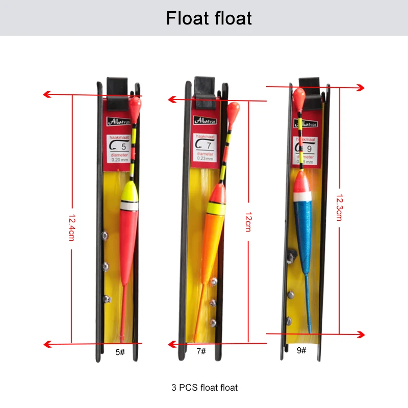 3 шт./партия, вертикальный буй, поплавок, набор, деревянные поплавки для рыбалки, рыболовные снасти 5#7#9