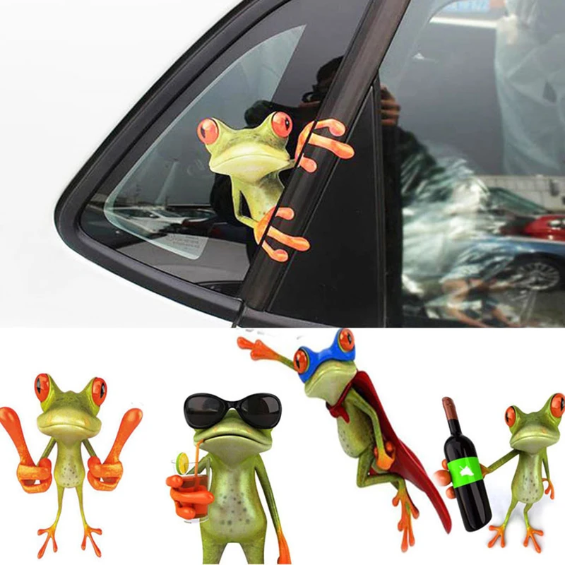 Стикер s на зеркало автомобиля наклейки и 3D Frogs автомобильный бак окно забавные в