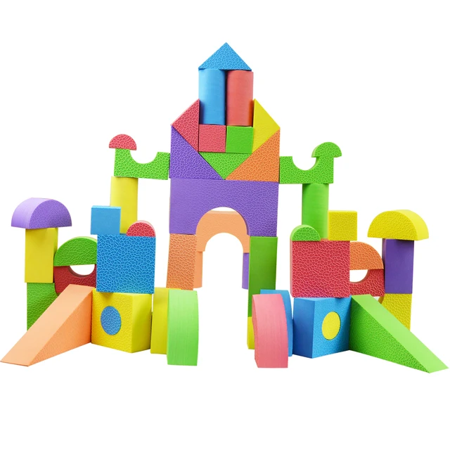 Large foam blocks baby toy eva soft blocks child sponge foam building big foam blocks 50pcs