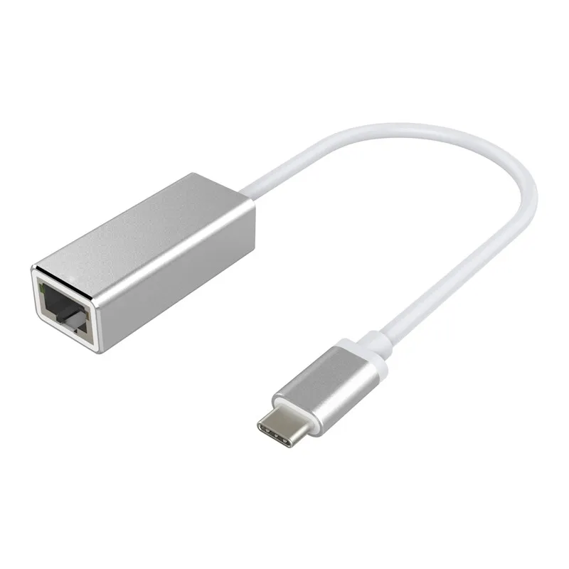 JZYuan USB C Ethernet адаптер сетевой карты USB-C для оптоволкна вай-RJ45 локальной сети для MacBook Windows 7/8/10 Тип C Ethernet 10/100/1000 Мбит/с