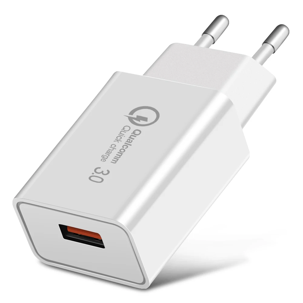 

for xiaomi usb charger quick charge 3.0 for iphone X fast charging 1 usb port plug EU US travel QC3.0 Wall Charger Adapter Phone