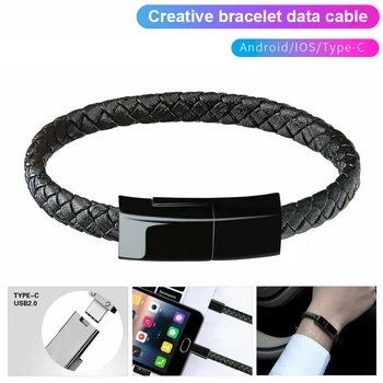 

2.4A Bracelet Charging Data Cable Line Fast Charge Portable for Mobile Phone Sports -Drop