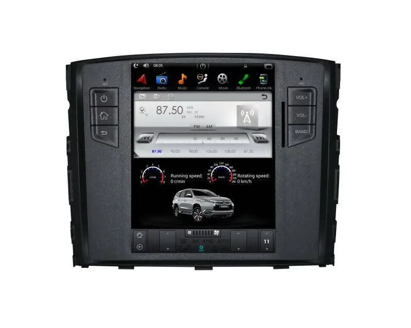 Top NEW Tesla Style 2 Din Android 7.1 Car Radio GPS Navigation DVD Player for MITSUBISHI Pajero V97 V93 Shogun Montero 2008-2016 3G 2