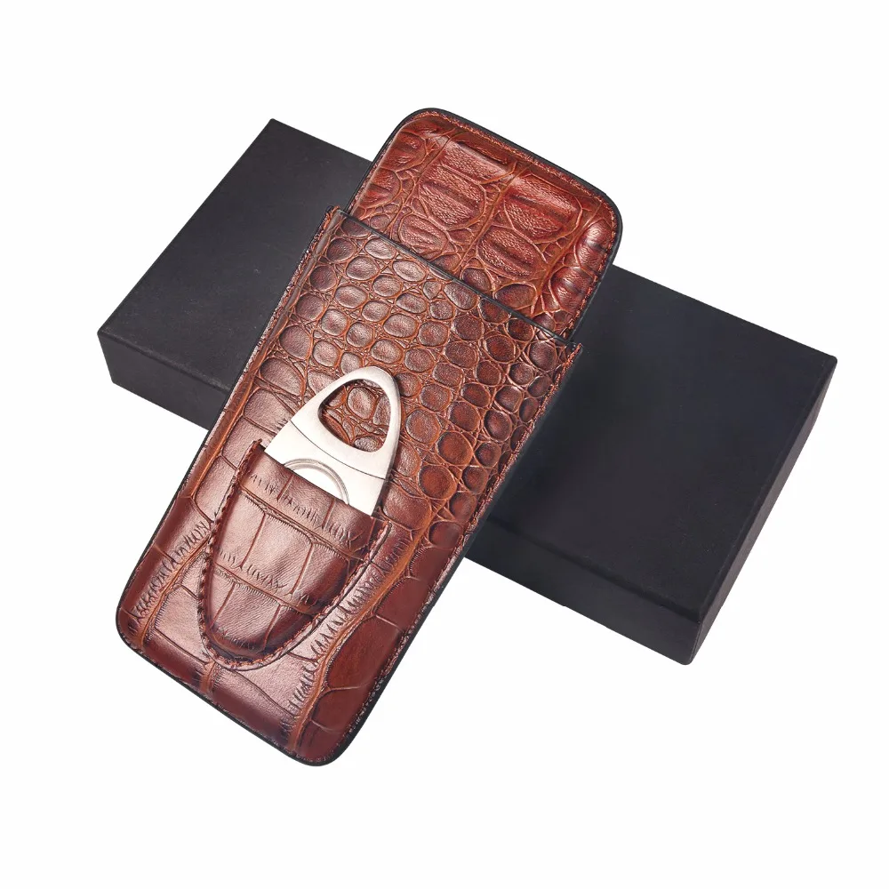 Unique Design Luxury Alligator grainedleather Travel Portable Leather