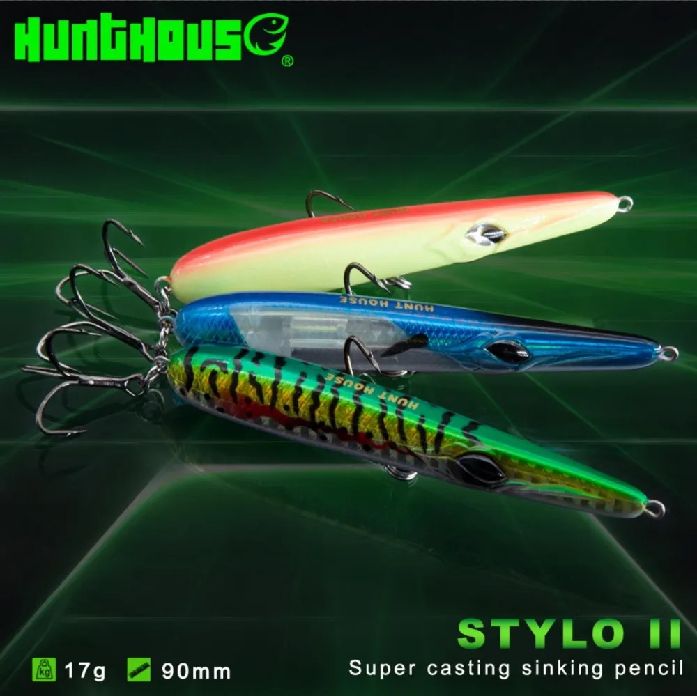 Hunthouse stylo الصيد إغراء إبرة الأسماك قلم رصاص إغراء الطعم 90 مللي متر 17g الصب طويل غرق التصيد إغراء الخرمان سمك مع اليابانية هوك Hunthouse stylo الصيد إغراء إبرة الأسماك قلم رصاص إغراء الطعم 90 مللي متر 17g الصب طويل غرق التصيد إغراء الخرمان سمك مع اليابانية هوك