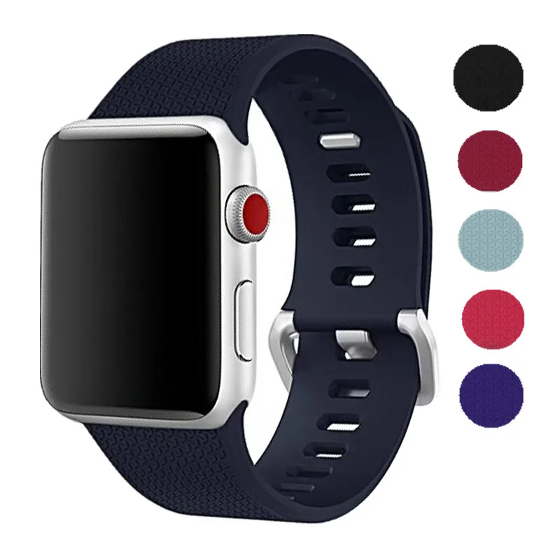 

ASHEI Buckle Silicone Band for Apple Watch Series 4 40mm 44mm Bands Sport Bracelet for iWatch Series 3 2 1 38mm 42mm Wrist Strap