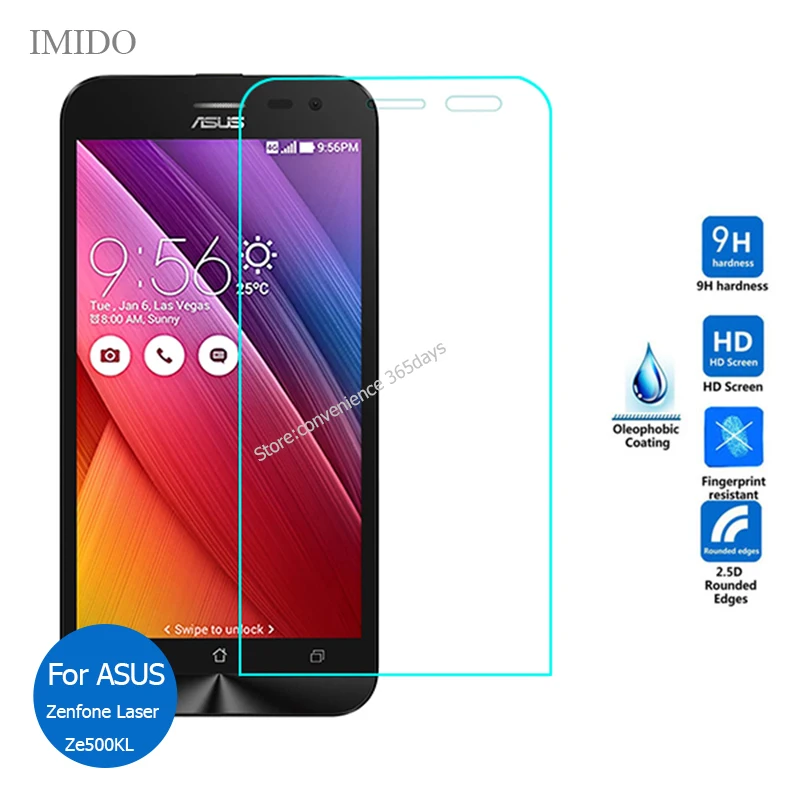 

2PCS Tempered Glass For Asus Zenfone 2 Laser ZE500KL Screen Protector 2.5 Safety Glass On ZE500 KL ZE 500KL 5.0Inch