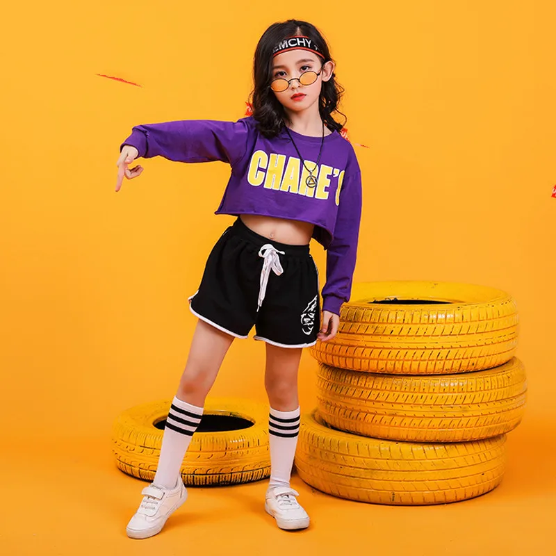 Summer 2019 baby girls clothing set 6 8 10 12 14 16 Years hip hop dance costumes kids jazz girls boutique outfits 140 160 180  (10)