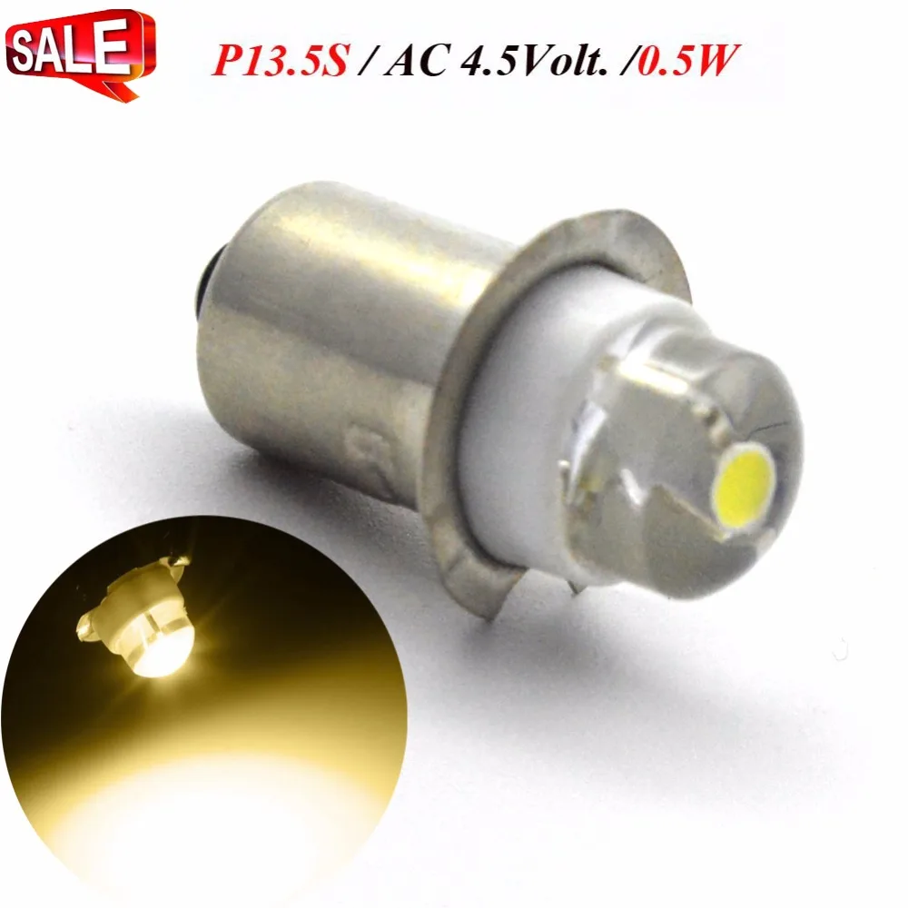10 шт. P13.5S PR2 MagLite светодиодный обновленная лампа фонарь фонарик C/D ячейка 3 вольт DC AC4.5V AC6V Теплый/чистый белый