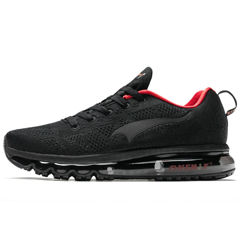 ONEMIX, мужские кроссовки для бега, красивые, Zapatillas, спортивная обувь для тренировок, черные, красные, спортивная обувь для бега на открытом воздухе 1118B - Цвет: Black red