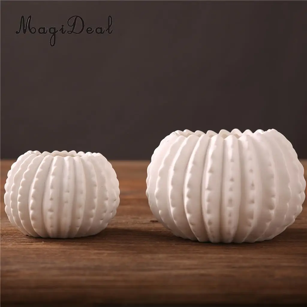 White Ceramic Cactus Ornaments Simulation Plant Potted Home Desk Furnishings Ceramic Novelty Ornaments For Home Decor